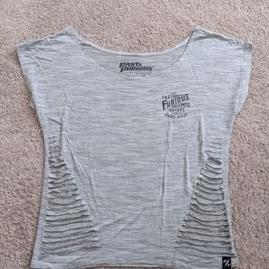 Affliction Fast and Furious Off the Shoulder Top M